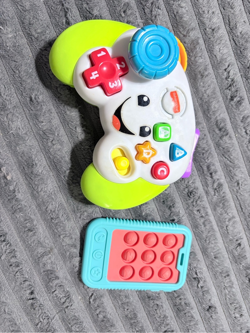 Fisher-Price White Play Controller with Blue, Yellow & Red Accents